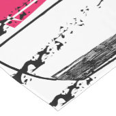 ピンクのサボテンのパタストライプのーン ショートテーブルランナー (コーナー)