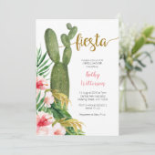 ピンクのサボテンのブライダルシャワー招待多肉食 招待状 (スタンド正面)