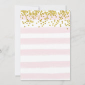 ピンクのサボテンのブライダルシャワー招待多肉食 招待状 (裏面)