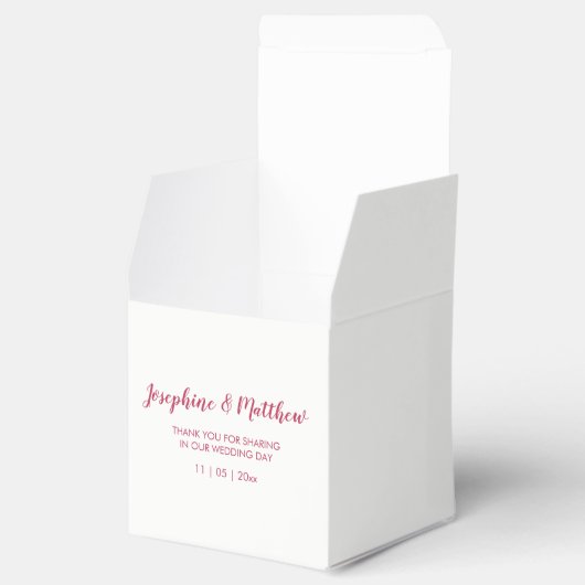 ピンクのサボテンの花は水色結婚の フェイバーボックス (オープン)