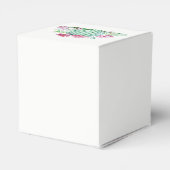 ピンクのサボテンの花は水色結婚の フェイバーボックス (裏面サイド)