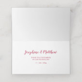 ピンクのサボテンの花は水色結婚の プレイスカード (内部開封)