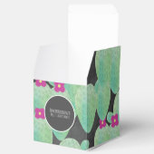 ピンクのサボテン柄の漫画スタイルのサンキューギフトボックス フェイバーボックス (オープン)