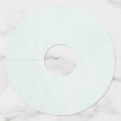 ピンクのサボテン花の多肉性ブライダルシャワー ワイングラスタグ (裏面)