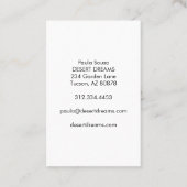 ピンクのサボテン花砂漠ガーデンフォトトラベル 名刺 (裏面)