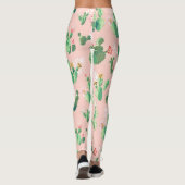 ピンクのサボテン花 レギンス (裏面)