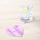 ピンクのサボテン サグアロ ハート ラブ とげとげ ペーパーコースター (インサイチュ)