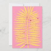 ピンクのサマー パーティー招待状 招待状 (裏面)
