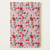 ピンクのサマー フルーツ ベリー ブライドメイド パーソナライズド プランナー手帳 (裏面)