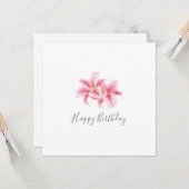 ピンクのサルガーザリリーの水色 カード (正面/裏面インサイチュ)