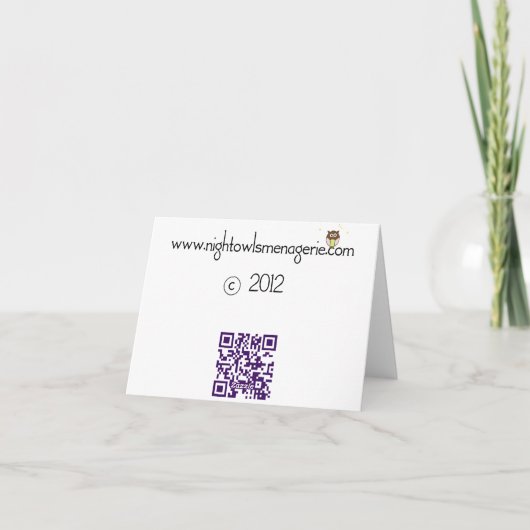 ピンクのサンキューカードのPJのパーティー サンキューカード (裏面)