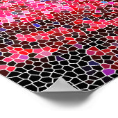 ピンクのサンゴのアートワーク ポスター (角)