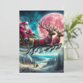 ピンクのサンタが夜に乗る シーズンカード (スタンド正面)