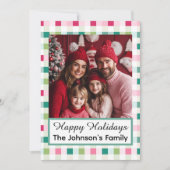 ピンクのサンタ シーズンカード (正面)