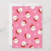 ピンクのサンタ シーズンカード (裏面)