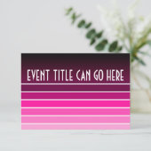 ピンクのサンプル 招待状 (スタンド正面)