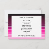 ピンクのサンプル 招待状 (裏面)