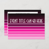 ピンクのサンプル 招待状 (正面/裏面)