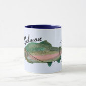 ピンクのサーモンピンクの殺害者の元のデザイン マグカップ (中央)