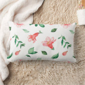 ピンクのザクロ花の花腰枕 ランバークッション (ブランケット)