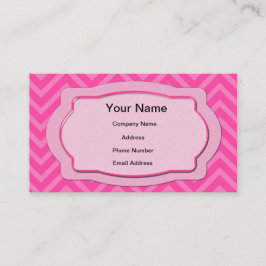 ピンクのシェブロンは縞で飾ります 名刺