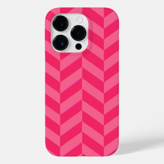 ピンクのシェブロンシックと保護カバー Case-Mate iPhoneケース (裏面)