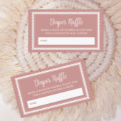 ピンクのシエリートリンド赤ちゃんシャワーおむつラッフル エンクロージャーカード