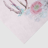 ピンクのシカの(雄ジカの)枝角の花のSucculentの庭 薄葉紙 (詳細)