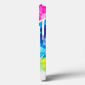 ピンクのシクラメン花抽象芸術水色 Case-Mate iPhoneケース (裏面 / 左)