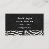 ピンクのシックなカップケーキビジネスカード 名刺 (裏面)