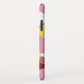 ピンクのシックな幾何学的水玉模様パターン Case-Mate iPhoneケース (裏面/右)