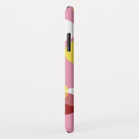 ピンクのシックな幾何学的水玉模様パターン Case-Mate iPhoneケース (裏面/右)