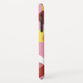 ピンクのシックな幾何学的水玉模様パターン Case-Mate iPhoneケース (裏面/左)