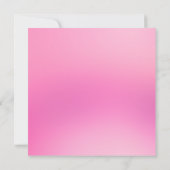 ピンクのシックな音楽プレイリストのカバー写真の誕生日 招待状 (裏面)