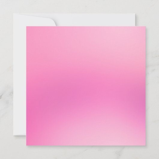 ピンクのシックな音楽プレイリストのカバー写真の誕生日 招待状 (裏面)