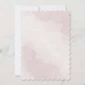 ピンクのシナモンバラ白いシーティンググラフカード 招待状 (裏面)