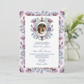 ピンクのシノワズリーフォトウェディング 招待状 (スタンド正面)