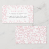 ピンクのシノワズリーフラワーブック イン リュー, ゲーム 名刺 (正面/裏面)