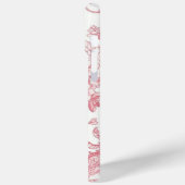 ピンクのシノワズリープリント 竜と桜の花 Case-Mate iPhoneケース (裏面 / 左)