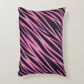 ピンクのシマウマのストライプの背景 アクセントクッション (正面(垂直))