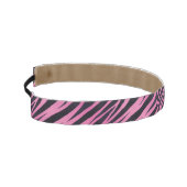 ピンクのシマウマのストライプの背景 アスレチックヘッドバンド (左)
