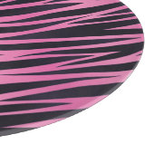 ピンクのシマウマのストライプの背景 カッティングボード (角)