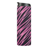 ピンクのシマウマのストライプの背景 タンブラー (回転右)