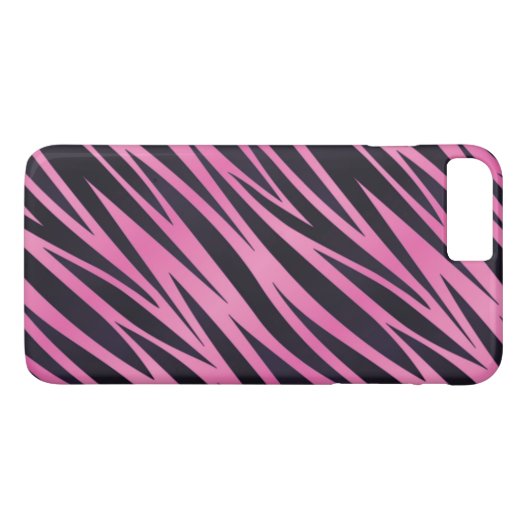 ピンクのシマウマのストライプの背景 Case-Mate iPhoneケース (裏面(横))