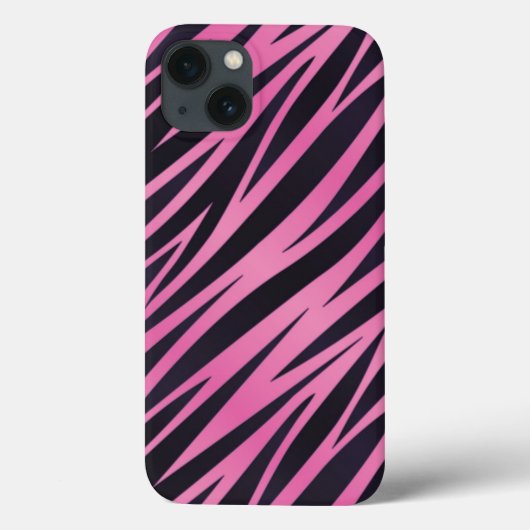 ピンクのシマウマのストライプの背景 Case-Mate iPhoneケース (裏面)