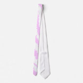 ピンクのシマウマのプリント、動物パターン ネクタイ (裏面)