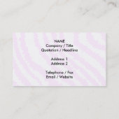 ピンクのシマウマのプリント、動物パターン 名刺 (裏面)