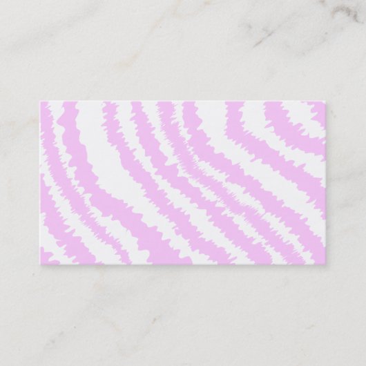 ピンクのシマウマのプリント、動物パターン 名刺 (正面)