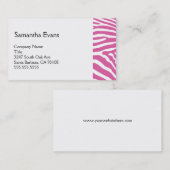 ピンクのシマウマの名刺 名刺 (正面/裏面)
