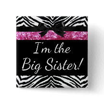 ピンクのシマウマの女の子の新生児のシャワーの姉の名前